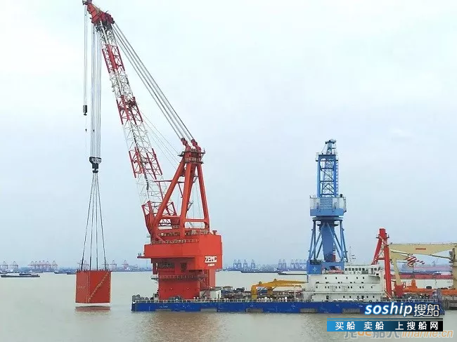 振华重工1600吨全回转浮吊完成改造