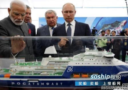 普京陪同印度总理莫迪到访红星造船厂重点介绍破冰船
