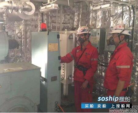 外高桥造船H1505船船坞内应急发电机动车试验顺利完成