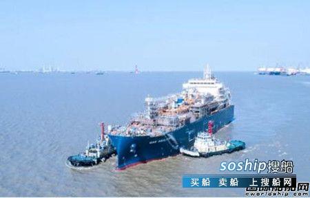沪东中华18600立方米LNG加注船顺利出坞