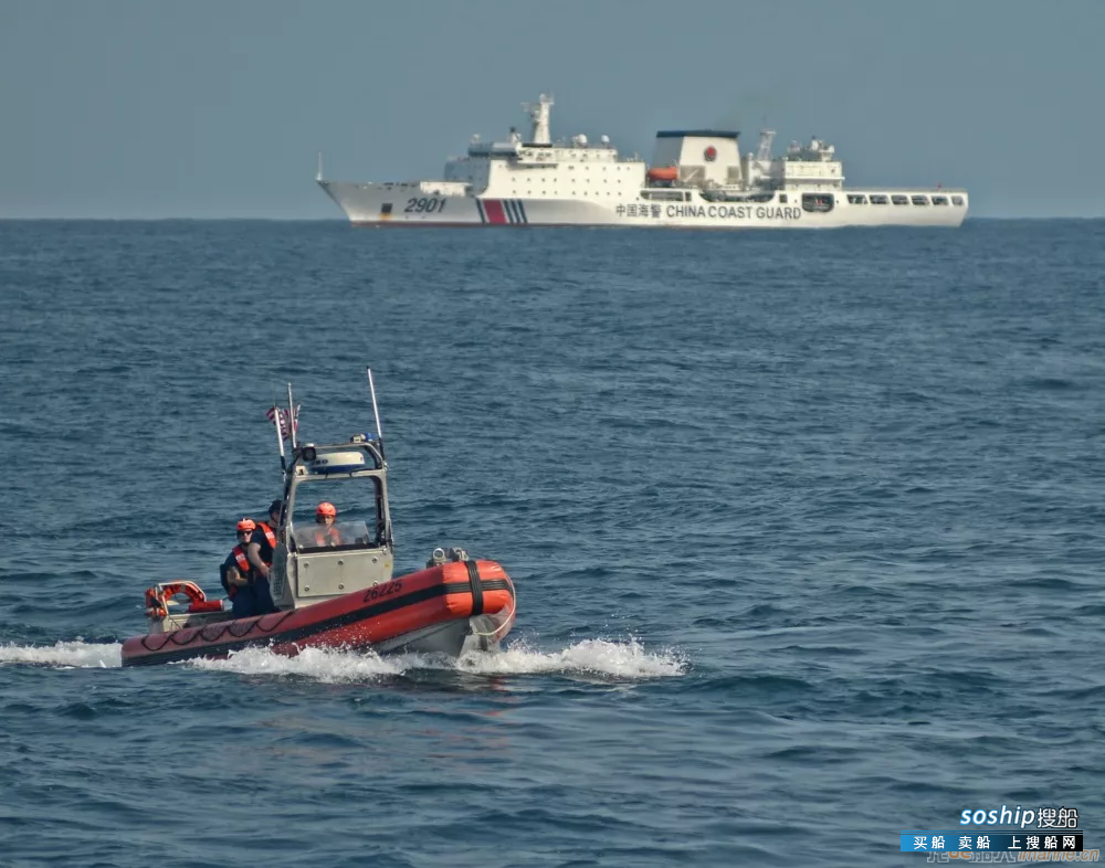 美国海岸警卫队闯入黄海 中国万吨海警船近距离监视