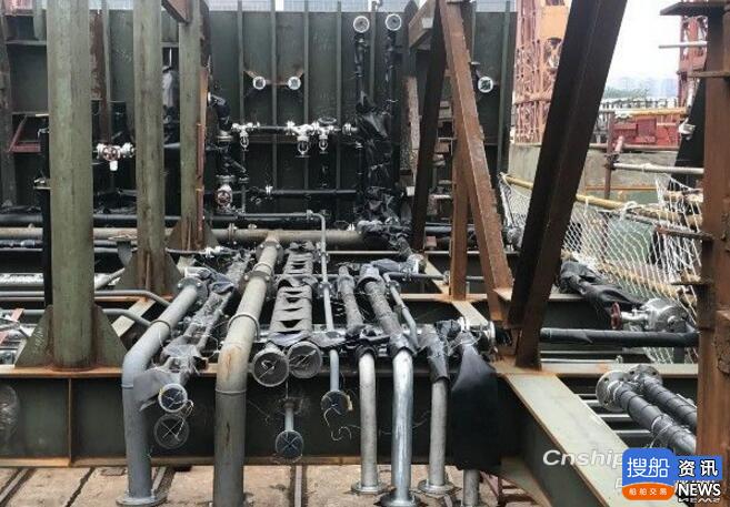 武船集团3KT-1浮标船641分段管件安装已顺利完工