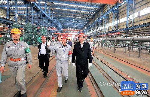 中远海运重工副总徐启明到扬州中远海运重工调研