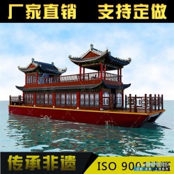 天津木船厂出售双层画舫游船观光旅游餐饮船出售