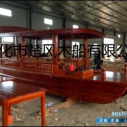 专业画舫木船定制厂家8米高低篷画舫游船