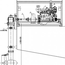 600HP甲板悬挂式船用推进器