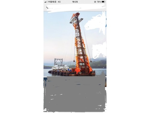 出售沿海码头打桩船图1